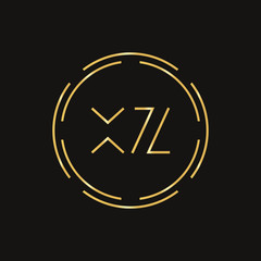 Initial XZ letter Logo Design vector Template. Abstract Circle Letter XZ Logo Design.