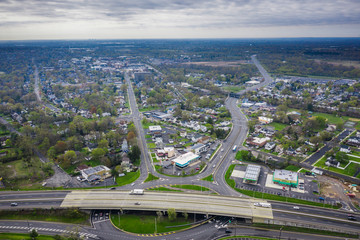 Aerial of Bridgewater New Jersey During Covid19 Pandemic