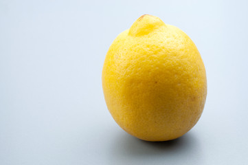 a single lemon fruit on white background