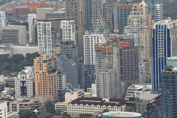 
BANGKOK/THAILAND - 10th Nov, 2019 : Aerial view of Bangkok skyline and skyscraper.