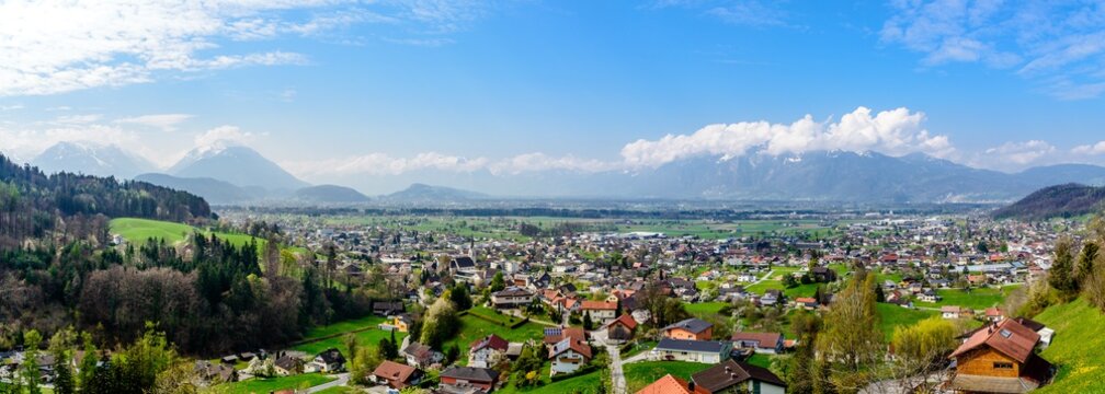 Panorama view nearby Feldkirch in Vorarlberg, Tirol. Austria