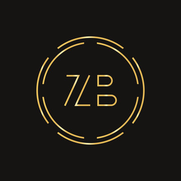 Initial ZB Logo Design Vector Template. Digital Circle Letter ZB Business Logo Vector Illustration