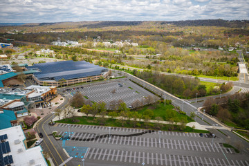 Aerial of Bridgewater New Jersey During Covid19 Pandemic