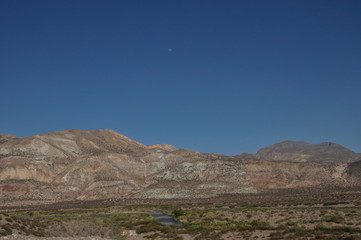 view of Rio Grande, Malargue, Mendoza, Patagonia