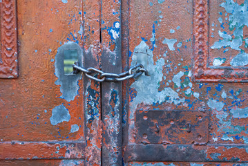rusty metal door