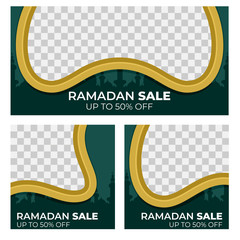 Ramadan sale social media post template 