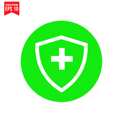 switzerland flag button  cross Icon symbol Flat vector illustration for graphic and web design.
