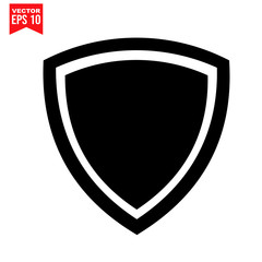 shield protection shield garbage Icon symbol Flat vector illustration for graphic and web design.