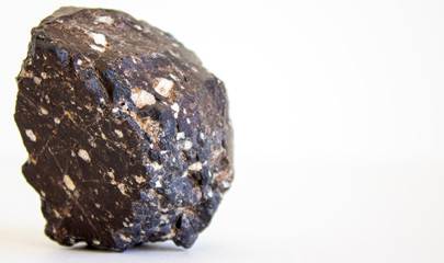 Volcanic rock isolated on beautiful white background.