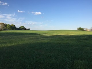 Beautiful polish landscape near village. Europe. 
