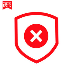shield cross icon Icon symbol Flat vector illustration for graphic and web design.
