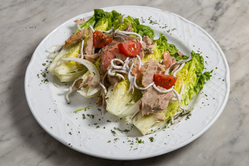Tuna fish salad with lettuce