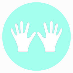 Fototapeta premium Medical gloves as an element of protection against coronavirus. Hand drawn sketch style. Coronavirus bacteria. Vector background. Image isolated.