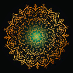 Luxury mandala background with arabesque pattern arabic islamic east style for Wedding card, book cover.	
