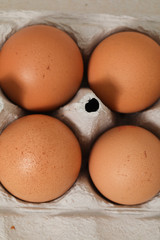 raw eggs healthy group farm product in box