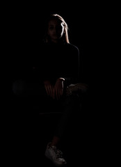 Modern fashion silhouette girl