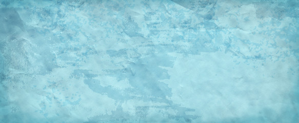 Old blue paper parchment background design with distressed vintage stains and wrinkled crumpled texture and grunge, elegant antique pastel blue green color