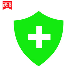 switzerland flag button  cross Icon symbol Flat vector illustration for graphic and web design.
