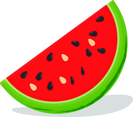 watermelon slice isolated on white