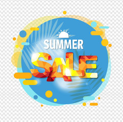 Summer Sale Banner Speech Bubble Isolated Transparent Background