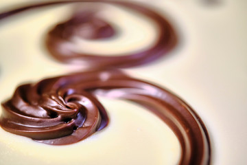 confectionery patterns made of chocolate