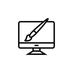Web design Icon in outline style on white background