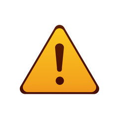 warning sign icon, gradient style