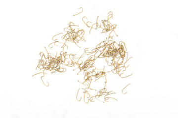 metallic isolated macro hook steel fishhook pile