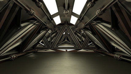 Fototapeta premium Space environment, ready for comp of your characters.3D rendering