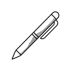 Happy fathers day concept, pen icon, line style