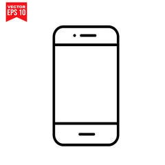 mobile phone with blank screen Icon symbol Flat vector illustration for graphic and web design.