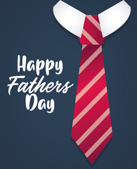 happy fathers day card with necktie