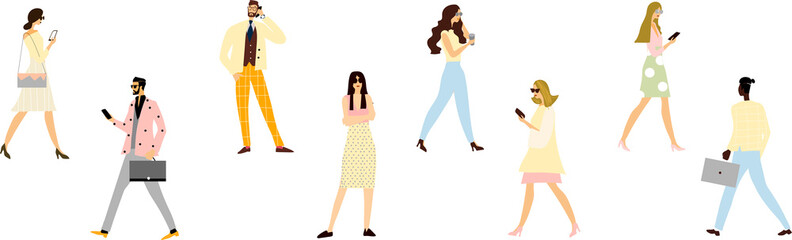 Set of people of different professions. Vector illustration for print, magazines, cards, advertising, books, banners.