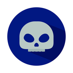 skull emoji icon, block style