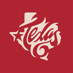 Texas related t-shirt design. Vintage vector illustration.