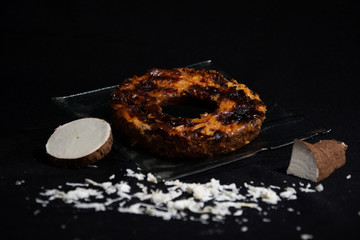 A delicious bread of yucca prepared at home