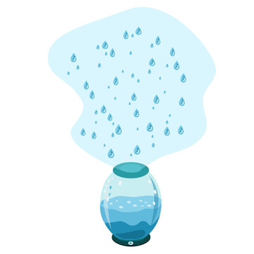 blue water drops rising from glass jar clip art preview