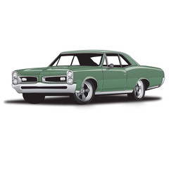 Fototapeta premium car, auto, isolated, automobile, vehicle, transportation, transport, classic, vintage, wheel, drive, sedan, classic car, hotrod, hot rod, muscle car