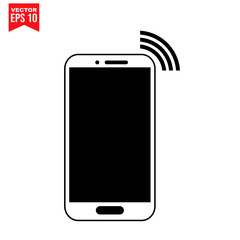 phone mobile  signal wifi Icon symbol Flat vector illustration for graphic and web design.	