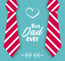 happy fathers day card with neckties accessories