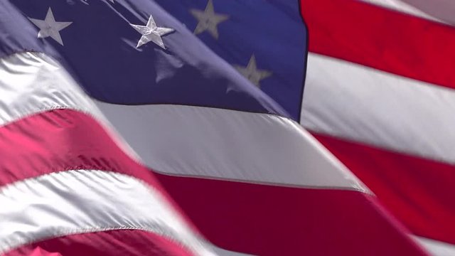 closeup of United States Flag