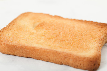 Toast biscuits over white background crunchy food