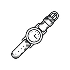 Casual watch icon, line style