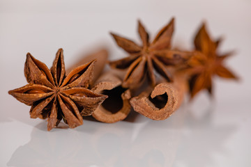 star anise and cinnamon sticks
