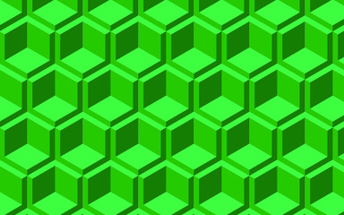 Obraz premium green cubic pattern