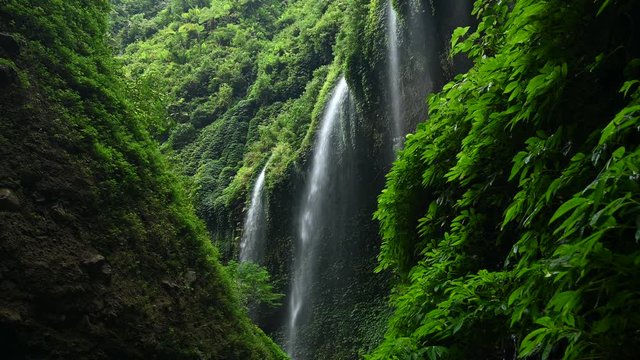 4K footage of Madakaripura deep waterfall in East Java, Indonesia