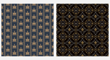 Seamless pattern for wallpaper, fabrics, wrapping paper and interior 