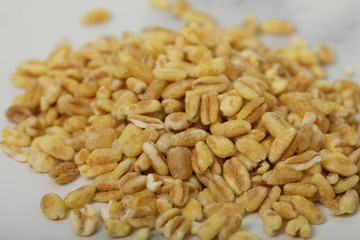 Wheat Grains on white backgraound vegetarian food