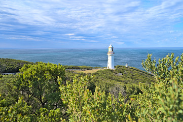 Fototapeta na wymiar Cape Otway Lighthouse with the sea behind