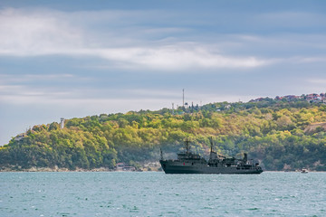 Military Ship in the Sea